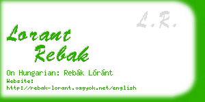 lorant rebak business card