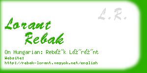 lorant rebak business card